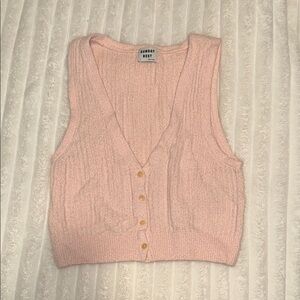 Sunday Best Aritzia Blush Pink Knit Crop Top